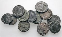 Ancient Coins ANTIKE LOTS Varia und Lots Lot Römische Kaiserzeit (12). Lot aus 12 spätrömischen Bronzemünzen von Maximinus II. Daia bis Valens, darunter ein anonymer Follis des Maximinus II. aus Antio