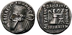 GRIECHISCHE MÜNZEN PARTHIA. Königreich der Arsakiden. Vonones I. (8-12). Drachme (3,68g), Ekbatana. Büste des Königs mit Diadem / Nike mit Kranz und Palmzweig, im r. Feld Monogramm. Sellwood 60.5, Sho