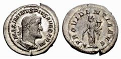 Maximinus Thrax - Volusian RÖMISCH KAISERZEIT Maximinus Thrax-235-238 Denar (3,17 g), Rom 236/238. Av.: MAXIMINVS PIVS AVG GERM, belorbeerte drapierte und gepanzerte Büste rechts. Rv.: PROVIDENTIA AVG