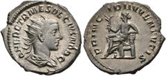 Ancient Coins: Roman RÖMISCHE KAISERZEIT - Herennius Etruscus (251) als Caesar 250-251. AR-Antoninianus (3,44 g), Roma, Mai/Juni 250-Juni 251 n. Chr. Av.: Q HER ETR MES DECIVS NOB C, Büste mit Strahle
