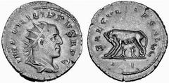 Römisches Kaiserreich: Philippus Arabs bis Philippus II. Philippus I. Arabs-244-249 Antoninian (3,76 g), Rom 248 AD. Av.: IMP PHILIPPVS AVG, Portrait n.r. Rv.: SAECVLARES AVGG / II (in ex.), Lupa Roma