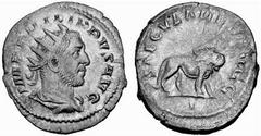 Römisches Kaiserreich: Philippus Arabs bis Philippus II. Philippus I. Arabs-244-249 Antoninian (3,43 g), Rom 248 AD. Av.: IMP PHILIPPVS AVG, Portrait n.r. Rv.: SAECVLARES AVGG / I (in ex.), Löwe n.r. 