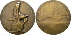 HISTORISCHE MEDAILLEN HISTORISCHE MEDAILLEN. EUROPA - ÜBERSEE. BELGIEN. Liege (Lüttich) (D) AE-Medaille 1930 v. Witterwulghe Josef (1883-1967) und H. Dupond. Auf die internationale Ausstellung in Lieg