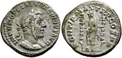 RÖMISCHE KAISERZEIT Macrinus (217-218). Denarius (2,95 g), Roma, 2. Emission, Oktober-Dezember 217 n. Chr. Büste mit Lorbeerkranz und Kürass / Fides mit zwei Standarten. RIC IV 22A, RSC III 60. Datier