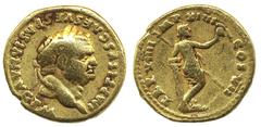 Ancient coins Ancient, Roman Empire, Titus (79-81) aureus 7.12 g. Obv: IMP TITVS CAES VESPASIAN AVG PM Laureate head right. Rev: TR P VIIII IMP XIIII COS VII PP Venus, nude to waist, seen from rear, s