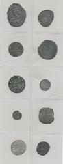 World coins, lots EUROPE, Small group of 10 medieval or earlier silver coins. Including French denier (Tours), Sassanid drachm, Armenian tram, Bohemond denar etc. Please inspect! F-XF