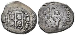 Charles II (1665-1700) Charles II (1665-1700). 8 reales. (1699). Madrid. BR. (Cal-613). (Jarabo-Sanahuja-G-04, plate coin). Ag. 21,45 g. "Maria" type. Value 8-R. Date not visible. Scratches to remove 