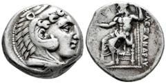 Greek Coins Kingdom of Macedon. Alexander III, "The Great". Tetradrachm. 350-275 BC. Uncertain mint in Greece or Macedon. (Price-844). Anv.: Head of Herakles to right, wearing lion skin headdress. Rev