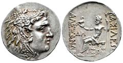 Greek Coins Thrace. Odessos. Tetradrachm. 120-90 BC. In the name and types of Alexander III of Macedon. (Price-1180). (Hgc-3,1587). (McClean-3477). Anv.: Head of Herakles right, wearing lion skin. Rev