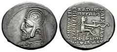 Greek Coins Kingdom of Parthia. Mithradates III. Drachm. 87-79 BC. Rhagai. (Sellwood-31.9 (Orodes I)). (Shore-123 (Orodes I)). Ag. 4,10 g. Delicate patina. Choice VF. Est...90,00. Spanish Description: