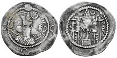 Greek Coins Sassanid Empire. Khusro I. Drachm. 531-579 AD. (Mitchiner-1035). Ag. 3,80 g. VF. Est...45,00. Spanish Description: Imperio Sasánida. Khusro I. Dracma. 531-579 d.C. (Mitchiner-1035). Ag. 3,