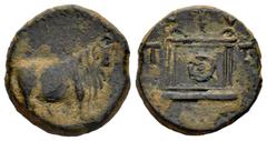 Celtiberian Coins Cutt. Time of Tiberius. Half unit. 14-36 AD. Tarraco. (Abh-2377). Anv.: Toro a derecha. Rev.: Ara, alrededor CVTT. Ae. 3,71 g. VF. Est...80,00. Spanish Description: Cutt. Época de Ti