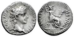 Roman Imperial Tiberius. Denarius. 14-37 AD. Lugdunum. (Ric-30). (Bmcre-48). (Rsc-16a). Anv.: TI CAESAR DIVI AVG F AVGVSTVS, laureate head right. Rev.: PONTIF MAXIM, female figure (Livia?) seated righ