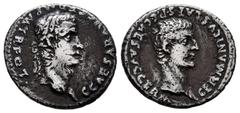 Roman Imperial Caligula. Denarius. 37 AD. Lugdunum. Commemorative issue for Germanicus. (Bmcre-13). (Rsc-4). Anv.: C CAESAR AVG GERM P M TR POT, bare head of Gaius 'Caligula' right. Rev.: GERMANICVS C