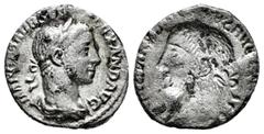 Roman Imperial Severus Alexander. Brockage Denarius. 223 AD. Rome. Anv.: IMP C M AVR SEV ALEXAND AVG, laureate and draped bust to right. Rev.: Incuse of obverse. Ag. 2,44 g. Deposits. Almost VF. Est..