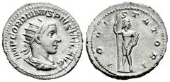 Roman Imperial Gordian III. Antoninianus. 241-243 AD. Rome. (Ric-IV 84). (Rsc-109). Anv.: IMP GORDIANVS PIVS FEL AVG, radiate, draped and cuirassed bust to right. Rev.: IOVI STATORI, Jupiter standing 