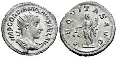 Roman Imperial Gordian III. Antoninianus. 238-244 AD. Rome. (Ric-IV 177). (Rsc-17). Anv.: IMP CAES M ANT GORDIANVS AVG, radiate, draped and cuirassed bust to right. Rev.: AEQVITAS AVG, Aequitas standi