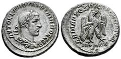 Roman Imperial Philip I. Seleucis and Pieria. Tetradrachm. 248 AD. Antioch. (Prieur-445). (McAlee-934). Anv.: AYTOK K M IOYΛI ΦIΛIΠΠOC CEB, laureate, draped and cuirassed bust to right, seen from behi