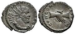 Roman Imperial Marius. Antoninianus. 269 AD. Trier. (Ric-V 2.7 Ticinum). Anv.: IMP C MARIVS P F AVG, radiate, draped and cuirassed bust to right. Rev.: CONCORDIA MILITVM, clasped hands. Ae. 2,75 g. Al