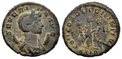 Roman Imperial Severina. Antoninianus. 275 AD. Rome. (Ric-V 1.4). Anv.: SEVERINA AVG, diademed and draped bust to right, set on crescent. Rev.: CONCORDIAE MILITVM, Concordia standing to left, holding 