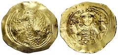 Byzantine Empire Michael VII Ducas. Histamenon nomisma. 1071-1078 AD. Constantinople. (Doc-2d). (Sear-1868). Anv.: Half-length bust of Christ Pantokrator facing; IC-XC across fields. Rev.: ⧾ MIXAHΛ RA