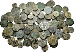 Large Lots Lot of 100 coins from the Lower Roman Empire. Great variety of values, mints and Emperors such as: Constantine, Constantine II, Constantius, Valentinian, Theodosius, Arcadius, Magnentius, M