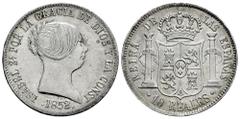 Elizabeth II of Spain (1833-1868) Elizabeth II (1833-1868). 10 reales. 1852. Barcelona. (Cal-507). Ag. 13,12 g. Minimal hairlines, otherwise good specimen. Ex O'Donnell Collection, Aureo&Calico (19/11