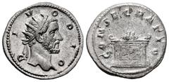 Roman Imperial Divus Antoninus Pius. Antoninianus. 250-251 d.C. Rome. Commemorative issue struck under Trajan Decius. (Ric-IV 90). (Rsc-1189). Anv.: DIVO PIO, radiate head to right. Rev.: CONSECRATIO,
