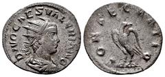 Roman Imperial Divo Valerian II. Antoninianus. 258 d.C. Rome. (Ric-V 27). (Mir-36, 262k). Anv.: DIVO CAES VALERIANO, radiate and draped bust right. Rev.: CONSECRATIO, eagle standing left, head right. 