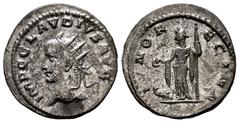 Roman Imperial Claudius II, Gothicus. Antoninianus. 270 d.C. Antioch. (Ric-V 1.212). Anv.: IMP C CLAVDIVS AVG, radiate head to left. Rev.: IVNO REGINA, Juno standing to left, holding patera and sceptr