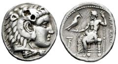 Greek Coins Cyprus. Kition. Tetradrachm. 325-320 a.C. In the name and types of Alexander III of Macedon. (Price-3110). (Zapiti & Michaelidou-18). Anv.: Head of Herakles to right, wearing lion skin hea