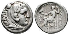 Greek Coins Kingdom of Macedon. Alexander III, "The Great". Tetradrachm. 310-294 a.C. Amphipolis. Struck under Kassander, Philip IV, or Alexander (son of Kassander). (Price-461). Anv.: Head of Herakle