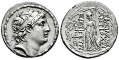 Greek Coins Seleukid Kingdom. Antiochos VII Euergetes. Tetradrachm. 138-129 a.C. Antioch on the Orontes. (Hgc-9, 1067d). (SC-2061.1r). Anv.: Diademed head of Antiochos to right. Rev.: BAΣΙΛΕΩΣ ΑΝΤΙΟΧΟ