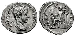 Roman Imperial Severus Alexander. Denarius. 222-228 AD. Rome. (Ric-IV 144). (Bmcre-233). (Rsc-95). Anv.: IMP C M AVR SEV ALEXAND AVG, laureate and draped bust to right. Rev.: IOVI VLTORI, Jupiter seat