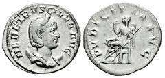 Roman Imperial Herennia Etruscilla. Antoninianus. 250 d.C. Rome. (Ric-IV 59b). (Rsc-19). Anv.: HER ETRVSCILLA AVG, diademed and draped bust to right, set on crescent.. Rev.: PVDICITIA AVG, Pudicitia s