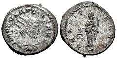 Roman Imperial Claudius II, Gothicus. Antoninianus. 268-269 d.C. Antioch. (Ric-V 1.197). Anv.: IMP C CLAVDIVS AVG, radiate, draped and cuirassed bust to right. Rev.: AEQVITAS AVG, Aequitas standing to