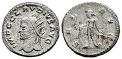 Roman Imperial Claudius II, Gothicus. Antoninianus. 270 d.C. Antioch. (Ric-V 1.216 var. SAL AVG). Anv.: IMP C CLAVDIVS AVG, radiate head to left. Rev.: SAL AVG, Apollo standing facing, head to left, h