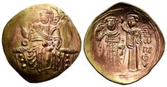 Byzantine Empire John III Ducas-Vatazes. Emperor of Nicaea. Hyperpyron. 1222-1254 d.C. Uncertain mint. (Doc-12). (Sear-2073). Anv.: Christ Pantokrator enthroned facing, IC-XC across upper fields. Rev.