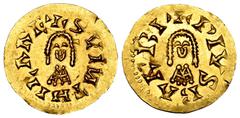 Suinthila (621-631) Suinthila (621-631). Tremissis. Barbi (Antequera). (Cnv-284.6). (R. Pliego-366). Anv.: + S·VIᴎTHILΛRE. Rev.: + PIVSBARBI. Au. 1,43 g. Some original luster remaining. XF. Est...700,