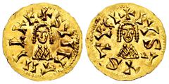 Suinthila (621-631) Suinthila (621-631). Tremissis. Tucci (Martos). (Cnv-290.20). (R. Pliego-385a). Anv.: +SVINTHILRE. Rev.: +IVSTVSTV⠪CI. Ag. 1,52 g. Original luster. Attractive. AU. Est...900,00. Sp