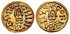 Chintila (636-639) Chintila (636-639). Tremissis. Córdoba. (Cnv-366). (R. Pliego-487a). Anv.: +CHINTILAREX. Rev.: +CORDOBAPIVS. Au. 1,24 g. Sharply struck and lovely specimen. Rare. Ex Áureo&Calicó (1