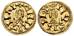 Chintila (636-639) Chintila (636-639). Tremissis. Eliberri (Granada). (Cnv-Unlisted). (R. Pliego-Unlisted). Anv.: +CHINNTIIAI. Rev.: +PIVSEIBER. Au. 1,12 g. Unpublished type. Extremely rare. Ex Áureo&