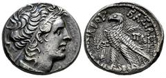 Greek Coins Ptolemaic Kings of Egypt. Ptolemy XII Neos Dionysos (Auletes). Tetradrachm. RY 27 = 55/4 a.C. Alexandria. (Svoronos-1836). (Sng Cop-394). (DCA-69). Anv.: Diademed head of Ptolemy I right, 