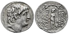 Greek Coins Cappadocian Kingdom. Ariarathes VII Philometor. Tetradrachm. 107-103 a.C. Ariaratheia or Eusebia-Tyana. In the name and types of Antiochos VII Euergetes (Sidetes). (SC-2148 (Antiochos VII)