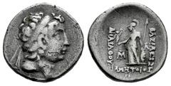 Greek Coins Cappadocian Kingdom. Ariarathes VII Philometor. Drachm. RY 8 = 109/8 a.C. (Hgc-7, 831). (Simonetta-12). (DCA-456). Anv.: Diademed head right. Rev.: ΒΑΣΙΛΕΩΣ ΑΡΙΑΡΑΘOV ΦIΛOMHTOPOΣ , Athena 