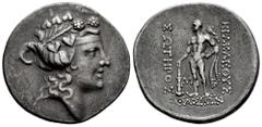 Greek Coins Thrace Islands. Thasos. Tetradrachm. 168/7-148 a.C. (Le Rider-Thasiennes 51). (Sng Cop-1039). (Bmc-72). Anv.: Head of young Dionysos to right, wearing ivy wreath. Rev.: HPAKΛEOYΣ ΣΩTHPOΣ, 