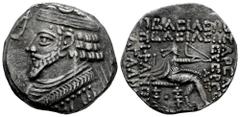 Greek Coins Kingdom of Parthia. Phraatakes. Tetradrachm. SE 311 = 1 a.C. Seleukeia on the Tigris. (Sellwood-57.1/12). (Shore-313ff). (Sunrise-402). Anv.: Diademed bust to left; Nikai flanking, crownin