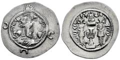 Greek Coins Sassanid Empire. Khusro I. Drachm. RY 39. WYH (Veh-az-Amid-Kavād). (Göbl-II/2). Ag. 4,17 g. Choice VF. Est...60,00. Spanish Description: Imperio Sasánida. Khusro I. Dracma. RY 39. WYH (Veh