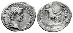 Roman Imperial Tiberius. Denarius. 14-37 d.C. Lugdunum. (Ric-I 26). (Bmcre-34). (Rsc-16). Anv.: TI CAESAR DIVI AVG F AVGVSTVS, laureate head to right. Rev.: PONTIF MAXIM, Livia, as Pax, seated to righ