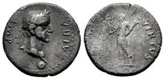 Roman Imperial Galba. Denarius. 68 d.C. Tarraco. (Ric-I 31). (Rsc-333a). Anv.: GALBA IMP. Laureate bust right, globe at point of bust. Rev.: VIRTVS, Virtus standing left, holding Victory in extended r